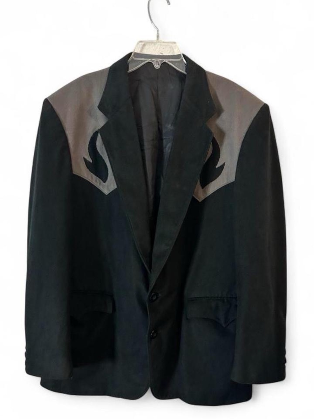 Black gray western retro style blazer 44 short